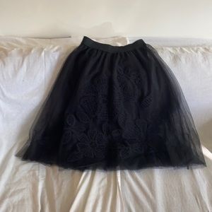 LAST WEEK! Black Tulle Poodle Skirt XS